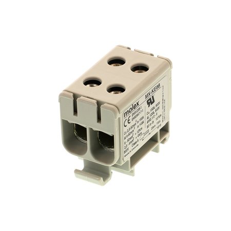 MOLEX Din Rail Terminal Blocks Hc Unvclp Tap 2Ckt Gry/Gry 150A 2016060660